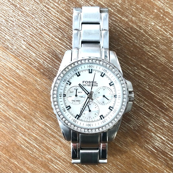 Fossil Water Resistant Chronograph Watch with Crystals - Picture 3 of 5